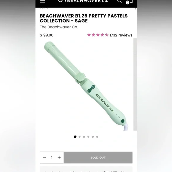 SAGE BEACHWAVER 1.25 curling iron NIB - Picture 4 of 4